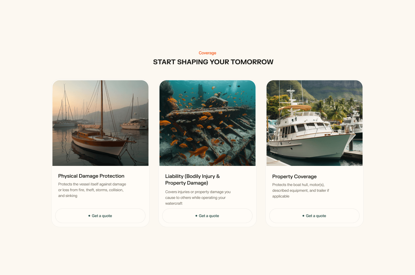 Azur — homepage and services overview